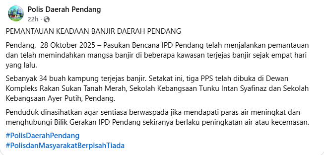 Posting Pilihan Ipd Pendang Bantu Pindah Mangsa Banjir