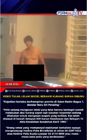 Video Tular Lelaki Bogel Beraksi Kurang Sopan Diburu