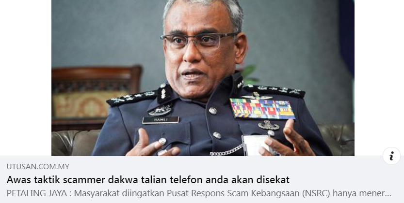 Besmartstayalert Letsfightscammerstogether Artikel Pilihan Awas Taktik Scammer Dakwa Talian Telefon Anda Akan Disekat