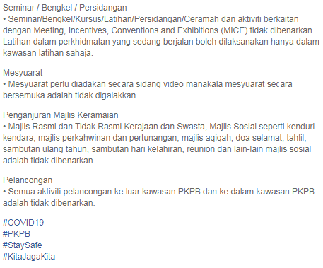 Pkpb Covid 19 Hebahan Sop Pkpb Bagi Negeri Selangor Wilayah Persekutuan Kuala Lumpur Dan Wilayah Persekutuan Putrajaya