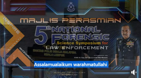 Live Majlis Perasmian Pembukaan 5th National Science Symposium For Law Enforcement 24092024