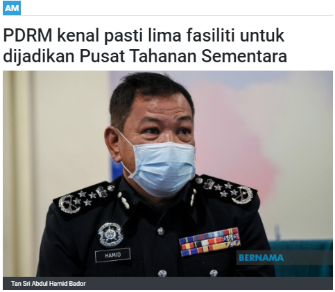 Artikel Pilihan Pdrm Kenal Pasti Lima Fasiliti Untuk Dijadikan Pusat Tahanan Sementara