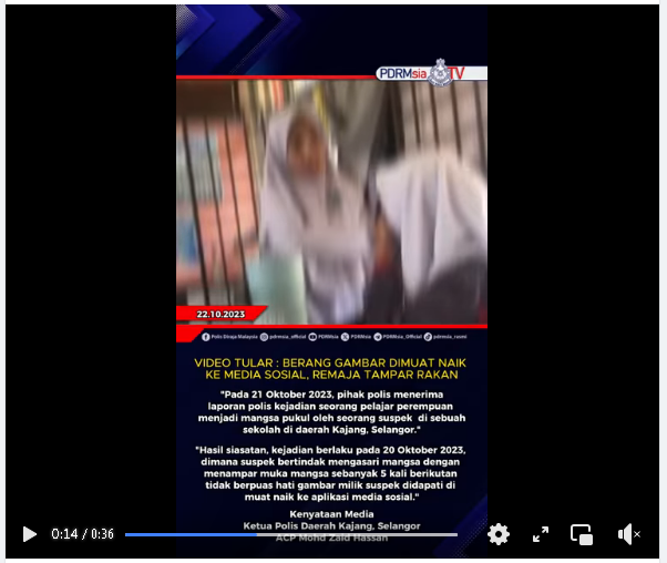 Video Tular Berang Gambar Dimuat Naik Ke Media Sosial Remaja Tampar Rakan