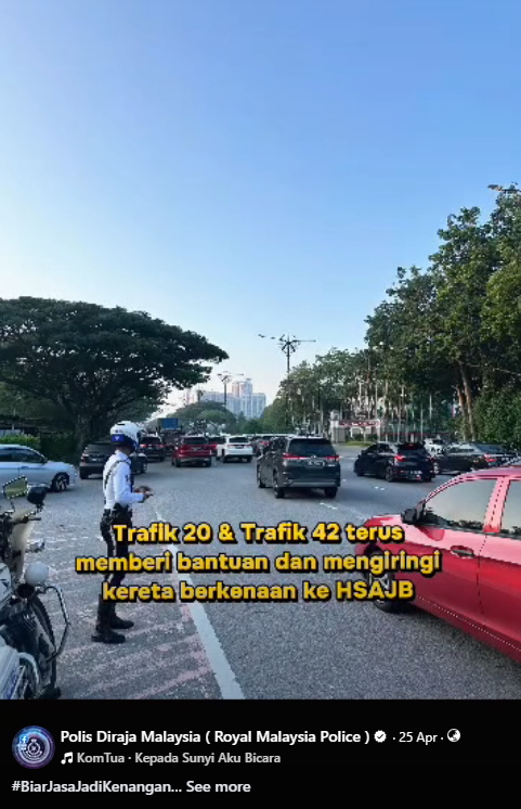 Biarjasajadikenangan Video Pilihan Anggota Bspt Ipd Johor Bahru Utara Iring Kenderaan Kecemasan Ke Hsa