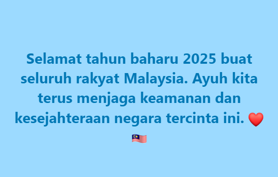 Selamat Tahun Baharu 2025