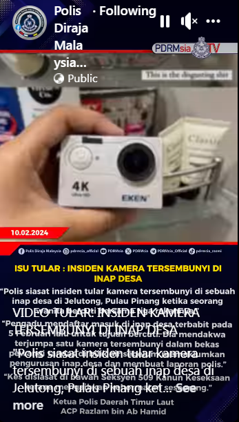 Video Tular Insiden Kamera Tersembunyi Di Inap Desa