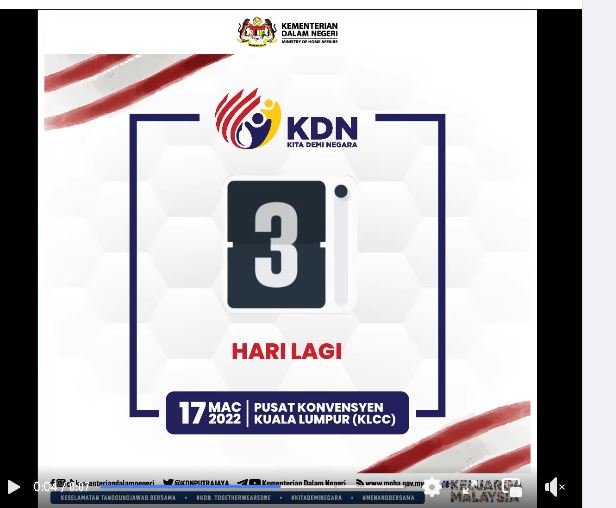 Hebahan Countdown Kempen Kita Demi Negara 3 Hari Lagi