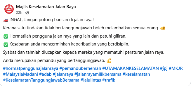 Posting Pilihan Jangan Potong Barisan Di Jalan Raya