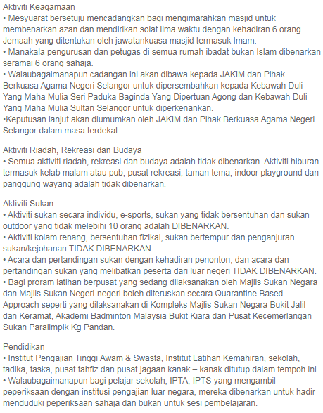 Pkpb Covid 19 Hebahan Sop Pkpb Bagi Negeri Selangor Wilayah Persekutuan Kuala Lumpur Dan Wilayah Persekutuan Putrajaya