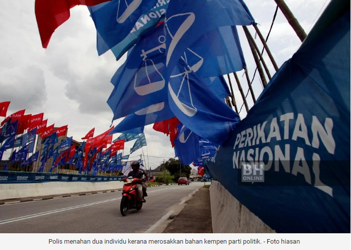 Artikel Pilihan Dua Ditahan Rosak Bendera Poster Ph Pn