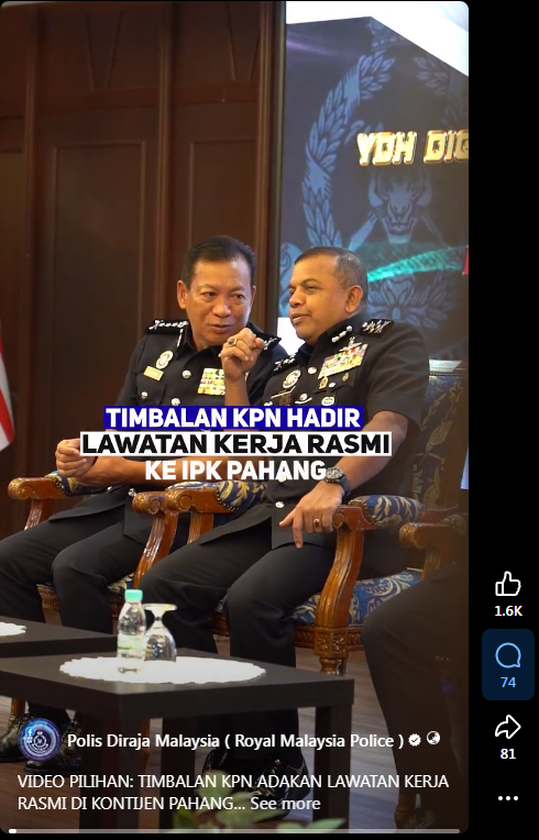 Video Pilihan Timbalan Kpn Adakan Lawatan Kerja Rasmi Di Kontijen Pahang