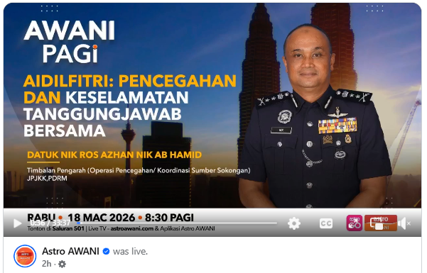 Live Awani Pagi Aidilfitri Pencegahan Dan Keselamatan Tanggungjawab Bersama