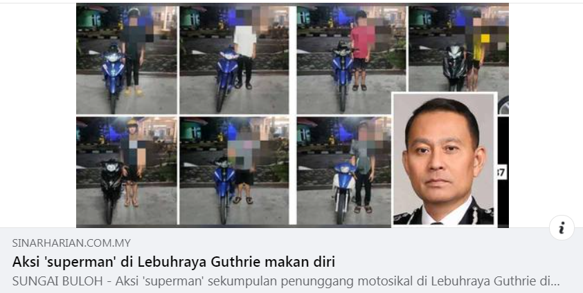 Artikel Pilihan Aksi Superman Di Lebuhraya Guthrie Makan Diri