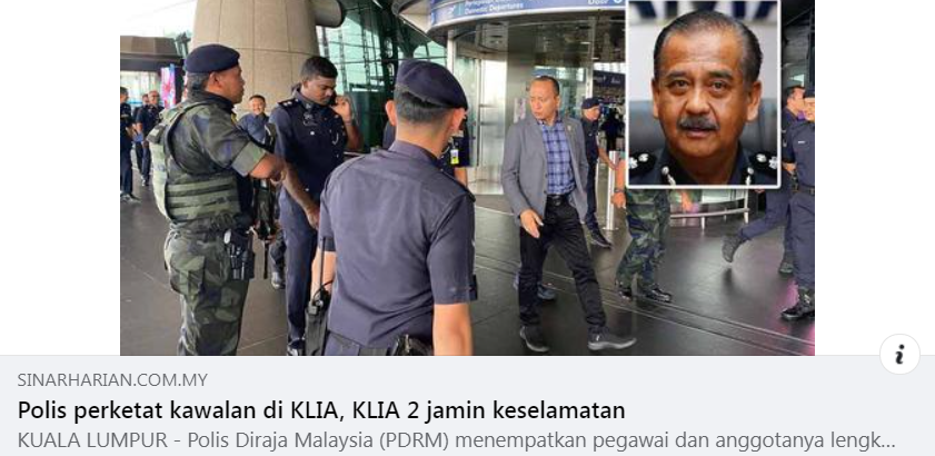Artikel Pilihan Polis Perketat Kawalan Di Klia Klia 2 Jamin Keselamatan Kpn