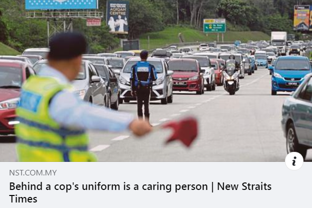 Artikel Pilihan Behind A Cop S Uniform Is A Caring Person Source Nst Online