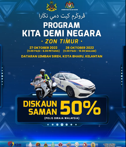 Hebahan Countdown Program Kita Demi Negara Zon Timur 2 Hari Lagi