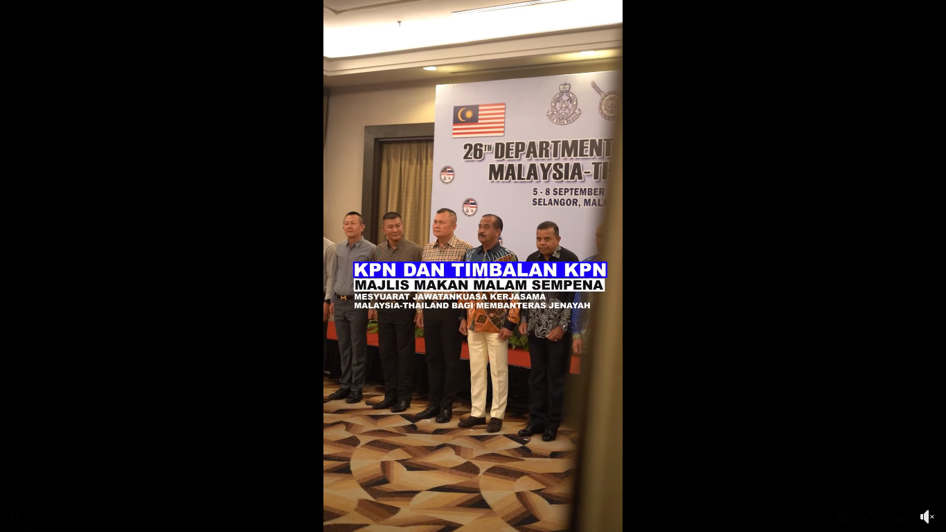 Video Pilihan Kpn Bersama Timbalan Hadir Majlis Makan Malam Sempena Mesyuarat Jawatankuasa Kerjasama Malaysia Thailand
