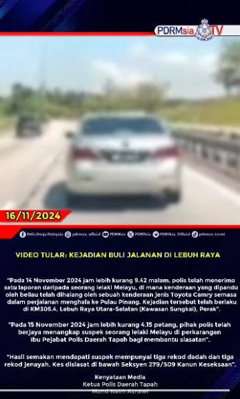 Video Tular Kejadian Buli Jalanan Di Lebuh Raya