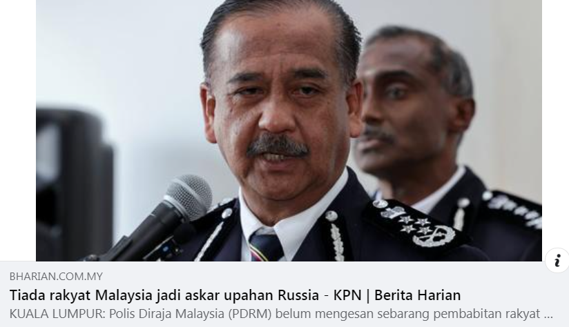 Artikel Pilihan Tiada Rakyat Malaysia Jadi Askar Upahan Russia