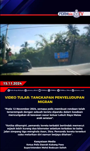 Video Tular Tangkapan Penyeludupan Migran