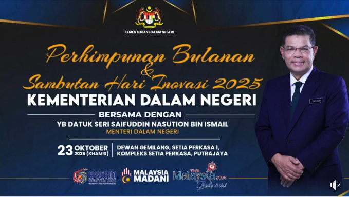 LIVE: PERHIMPUNAN BULANAN KDN DAN SAMBUTAN HARI INOVASI 2025