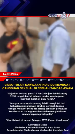 Video Tular Dakwaan Individu Membuat Gangguan Seksual Di Sebuah Tandas Awam