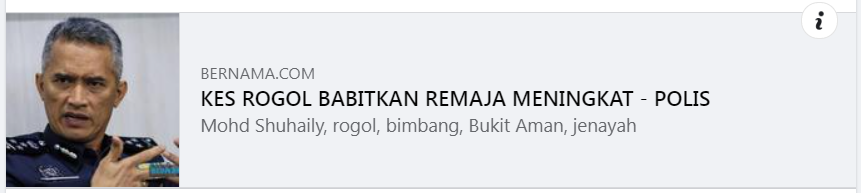 Artikel Pilihan Kes Rogol Babitkan Remaja Bawah Umur 16 Tahun Meningkat