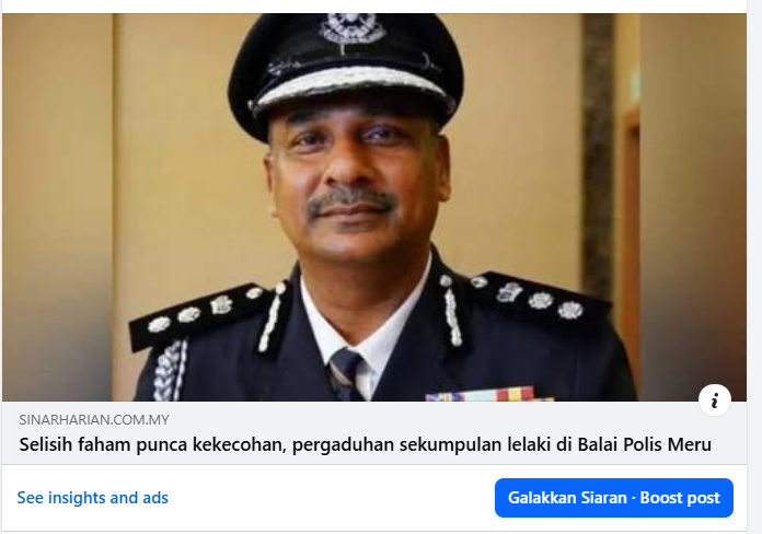 Artikel Pilihan Isu Tular Selisih Faham Punca Kekecohan Pergaduhan Sekumpulan Lelaki Di Balai Polis Meru