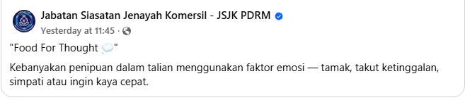 Posting Pilihan Scam Alert Waspada Penipuan Dalam Talian