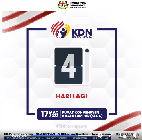 Hebahan Countdown Kempen Kita Demi Negara 4 Hari Lagi