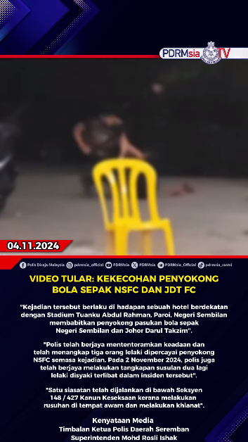 Video Tular Kekecohan Penyokong Bola Sepak Nsfc Dan Jdt Fc