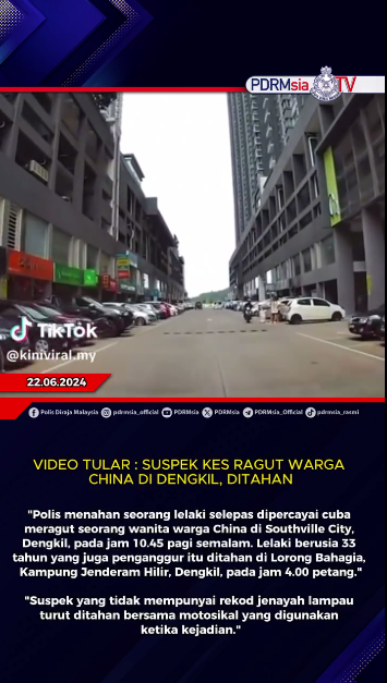 Video Tular Suspek Kes Ragut Warga China Di Dengkil Ditahan