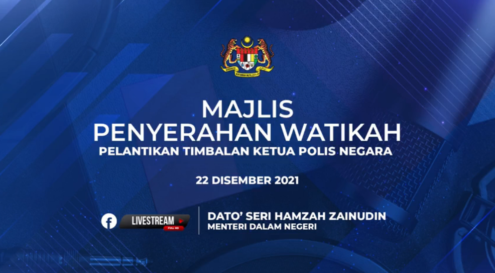 Live Majlis Penyerahan Watikah Pelantikan Timbalan Ketua Polis Negara Dan Sumbangan Bantuan Mangsa Banjir Kementerian Dalam Negeri