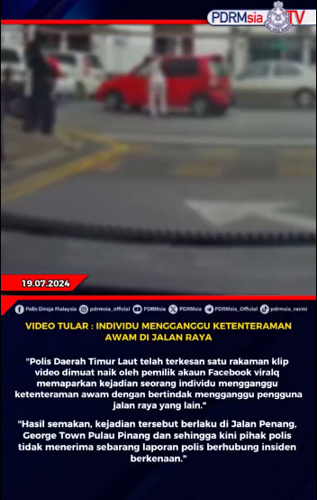 Video Tular Individu Mengganggu Ketenteraman Awam Di Jalan Raya