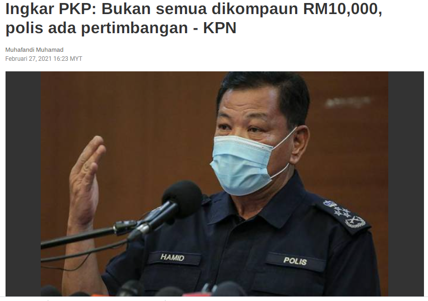 Pkp Pkpb Pkpp Covid 19 Artikel Pilihan Ingkar Pkp Bukan Semua Dikompaun Rm10 000 Polis Ada Pertimbangan Kpn