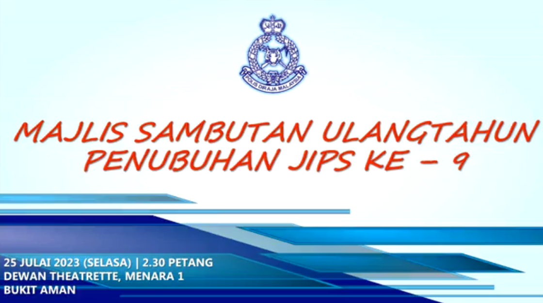 Live Majlis Sambutan Ulang Tahun Penubuhan Jips Ke 9