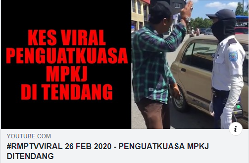 Video Tular Penguatkuasa Majlis Perbandaran Kajang Ditendang