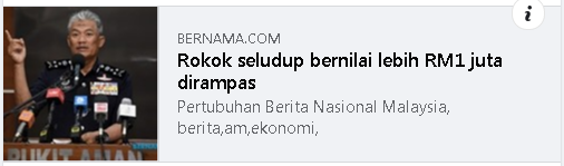Artikel Pilihan Polis Rampas Rokok Seludup Bernilai Lebih Rm1 Juta