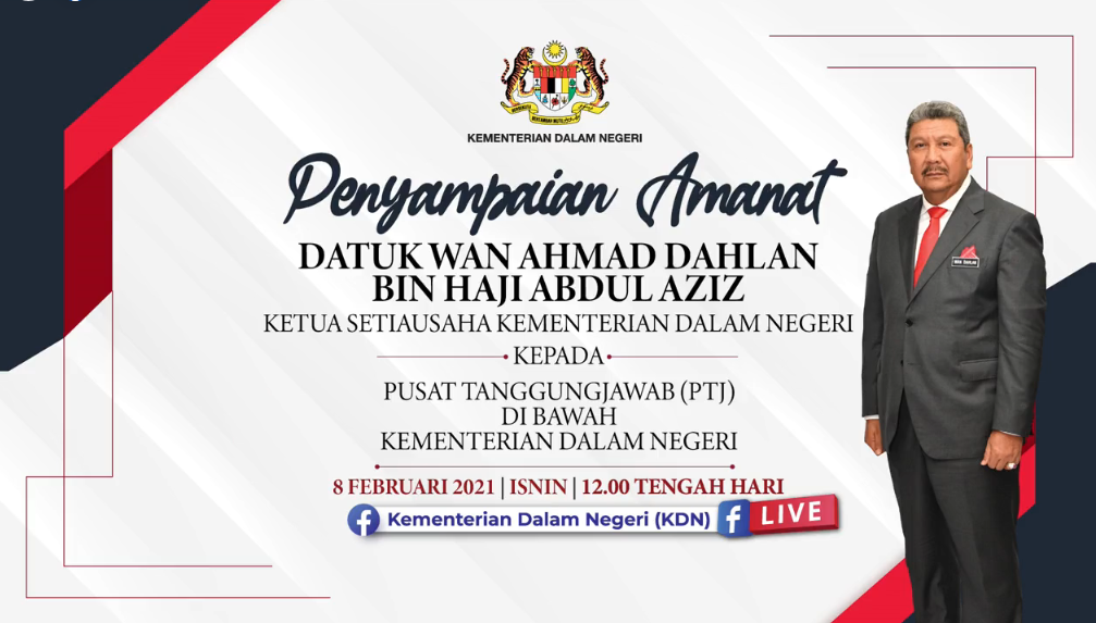 Live Penyampaian Amanat Ksu Kdn