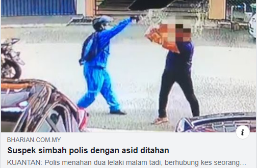 Artikel Pilihan Suspek Simbah Anggota Polis Dengan Asid Berjaya Ditahan