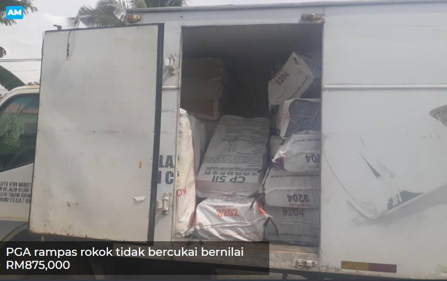 Artikel Pilihan Pga Rampas Rokok Tidak Bercukai Benilai Rm875 000
