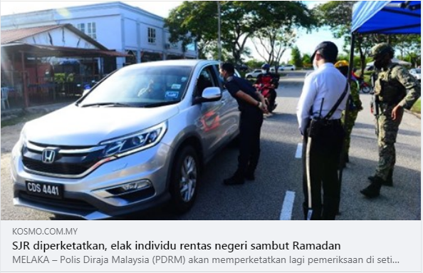 Artikel Pilihan Sjr Diperketatkan Elak Individu Rentas Negeri Sambut Ramadan