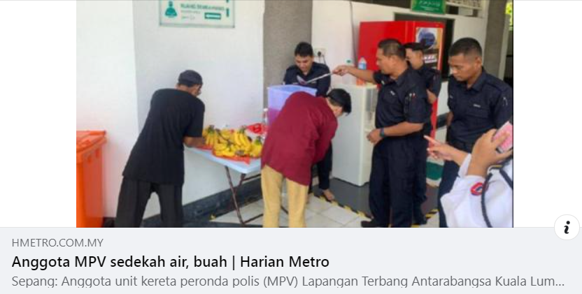Biarjasajadikenangan Artikel Pilihan Anggota Mpv Klia Sedekah Air Dan Buah