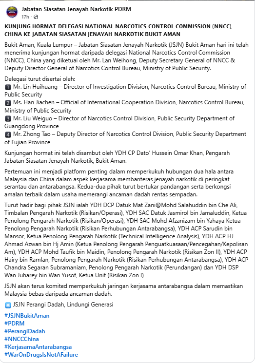 POSTING PILIHAN: PENGARAH JSJN TERIMA KUNJUNGAN HORMAT DELEGASI NNCC