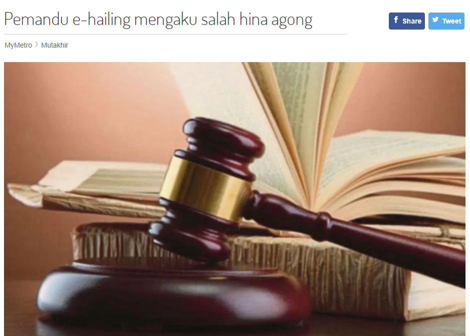 Pkpp Covid 19 Artikel Pilihan Pemandu E Hailing Mengaku Salah Hina Agong