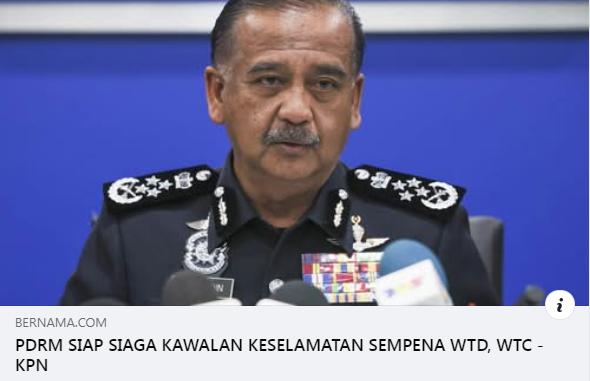 Artikel Pilihan Pdrm Siap Siaga Kawalan Keselamatan Sempena Wtd Wtc Kpn