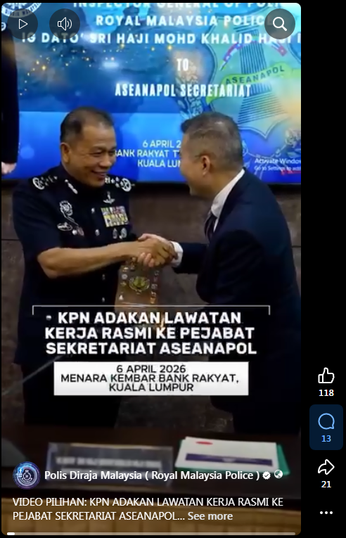 Video Pilihan Kpn Adakan Lawatan Kerja Rasmi Ke Pejabat Sekretariat Aseanapol